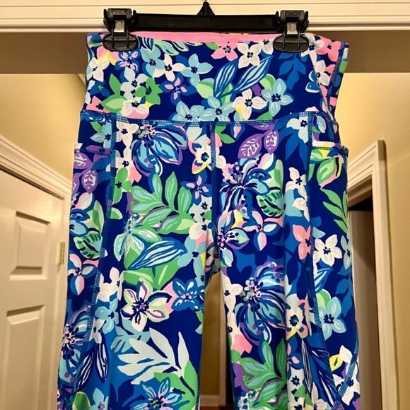 NWOT Lilly Pulitzer Weekender High Rise Leggings Borealis Social Sunset SMALL - Picture 6 of 6